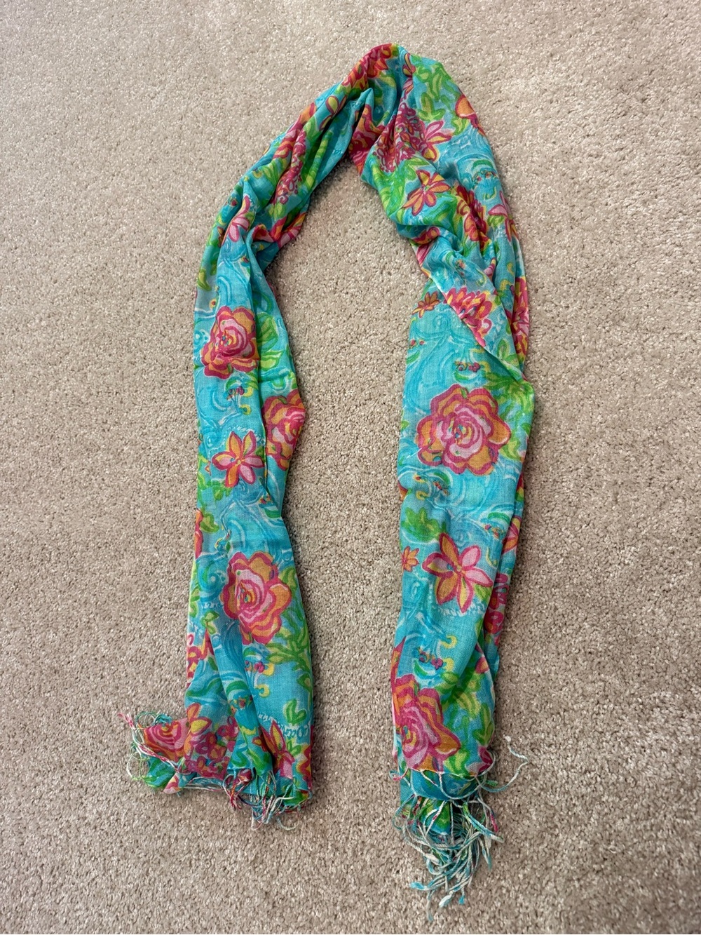 Lilly Pulitzer Limited Edition Libra Silk & Cashmere Murfee Fringe Scarf NWOT